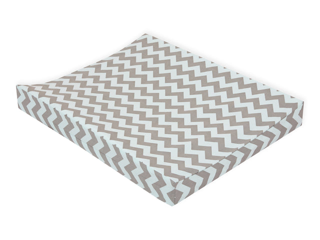 Cover for wedge changing mat Chevron light gray and mint