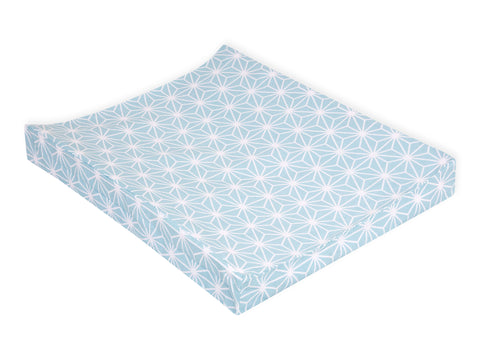 Cover for wedge changing mat white diamonds on pastel blue