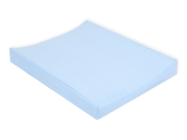 Cover for wedge changing pad white dots on light blue