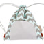 Sac de sport Chevron gris clair et menthe