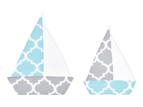 Segelboot marokkanisches Klee grau