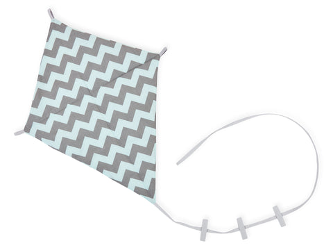 Air kite Chevron light grey and mint