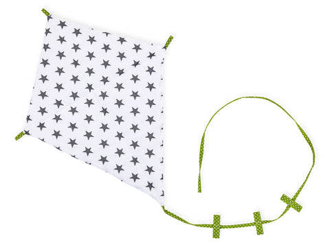 Air kite small gray stars on white