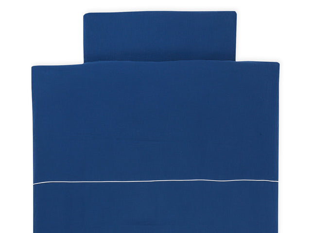 Parure de lit mousseline bleu