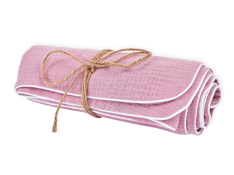 Coperta per bebè in mussola rosa