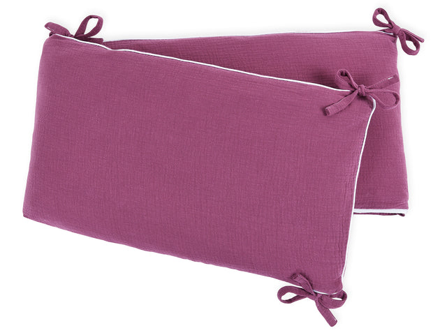 Tour de lit en mousseline violette