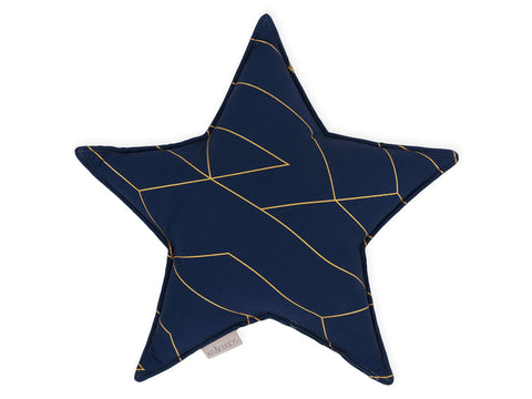 Stjernepude gyldne linjer på mørkeblå