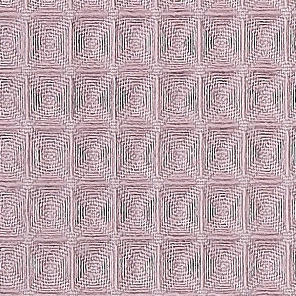 Ein handgezeichnetes, konzentrisches Karomuster in Rosa und Weiß erzeugt einen strukturierten, geometrischen Look auf der KraftKids Stoff Waffel Piqué rosa MWR SSS078 - ideal für hochwertige Stoffe mit zeitlosem Muster.