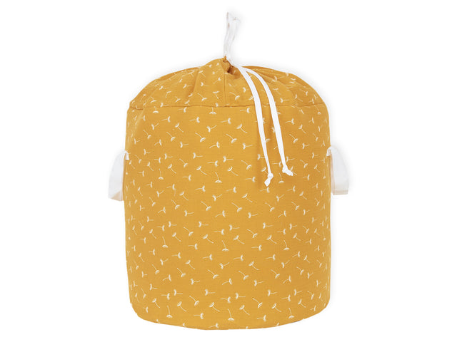 Toy basket muslin yellow dandelion