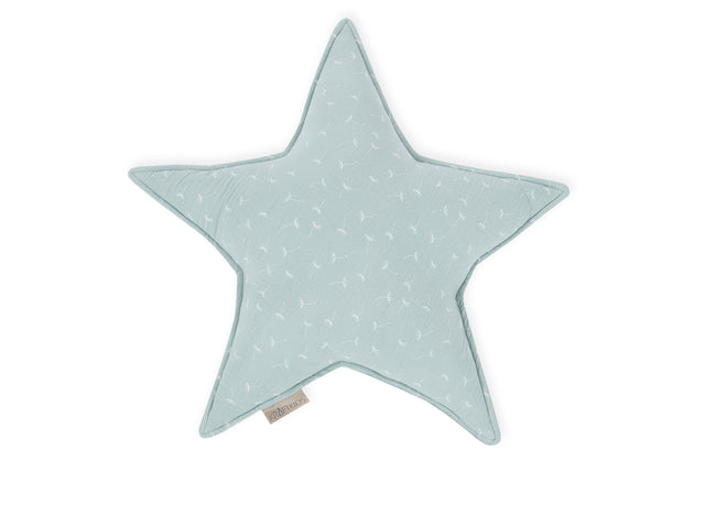 Star cushion muslin mint dandelion