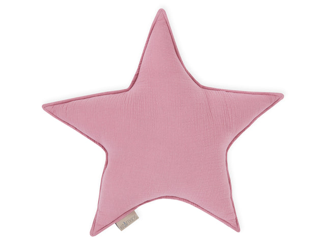 Star cushion pink muslin