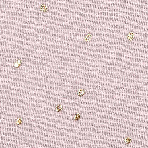 Fabric MGB muslin golden dots on pink