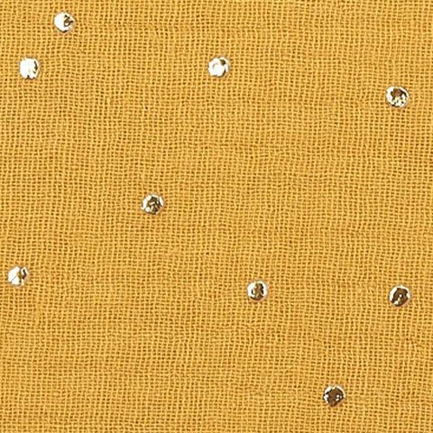 Fabric MGC muslin golden dots on yellow