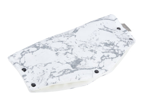 Housse de poussette marbre blanc