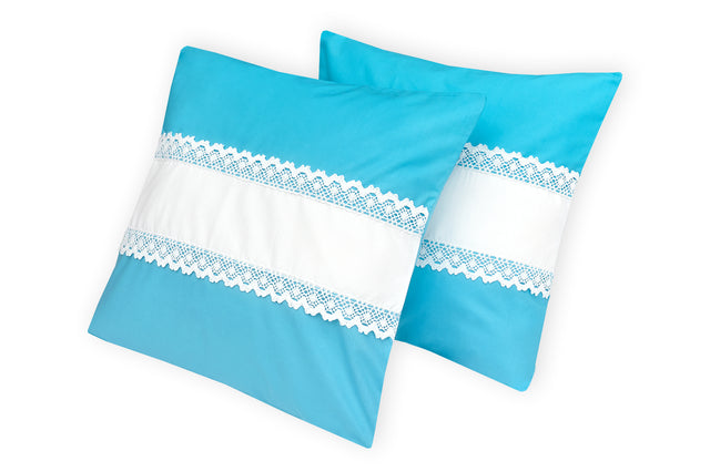 Pillowcase plain white plain turquoise