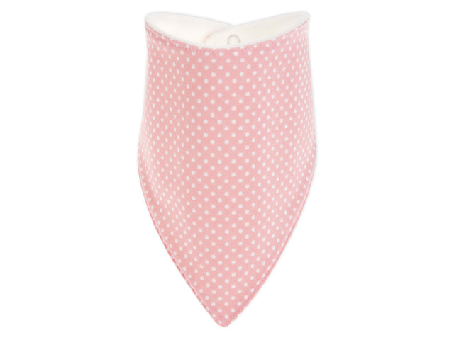 Triangle scarf white dots on pink