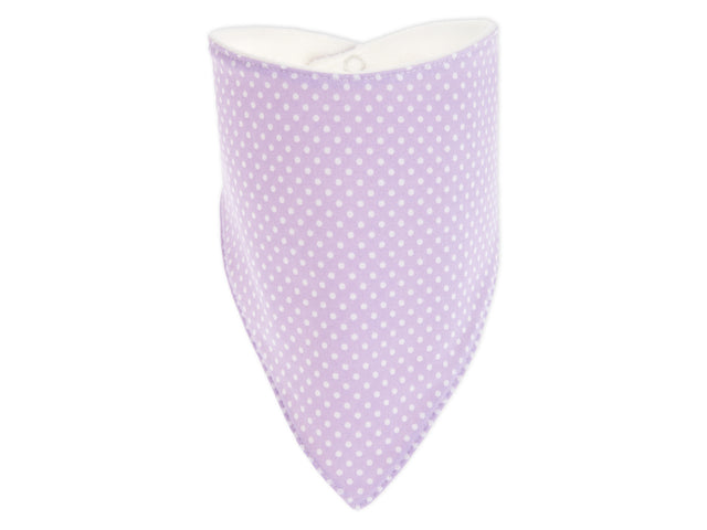 Triangle scarf white dots on purple