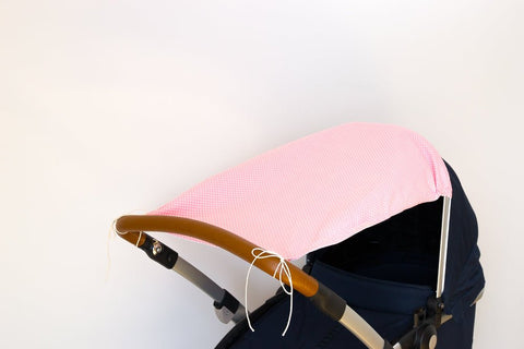 sonnensegel weiß kinderwagen Sonnensegel weiße Punkte auf Koralrosa