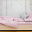 Parure housse de couette double crêpe rose