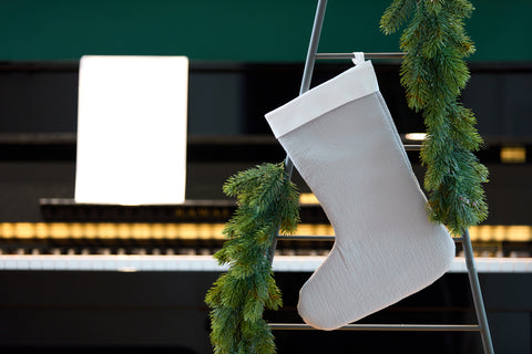 Christmas sock double crepe grey