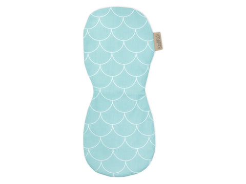 Drool cloth white half circles on pastel mint