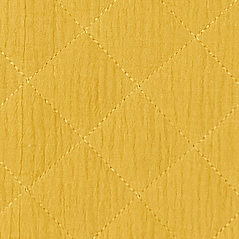 Fabric PIC Muslin Quilted Yellow Mustard