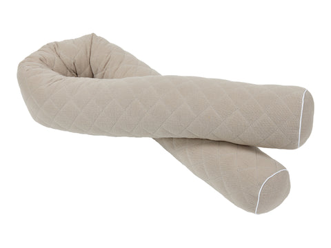 Changing Table Border Muslin Quilted Beige Taupe