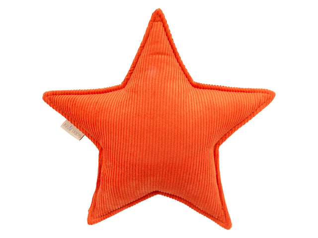 Coussin étoile cordon large cordon orange pur orange