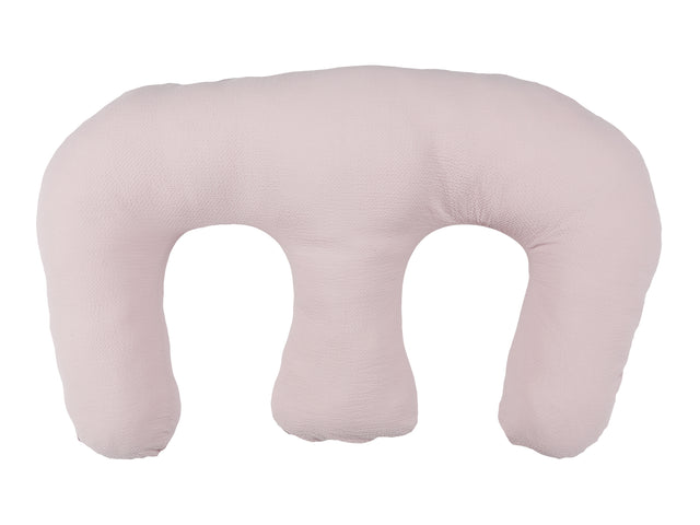 Nursing pillow for twins muslin pink