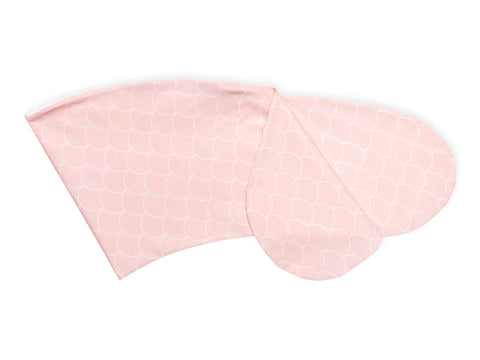 Nursing pillow cover white semicircles on pastel pink