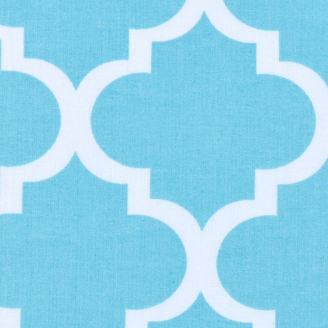 Fabric Moroccan clover turquoise