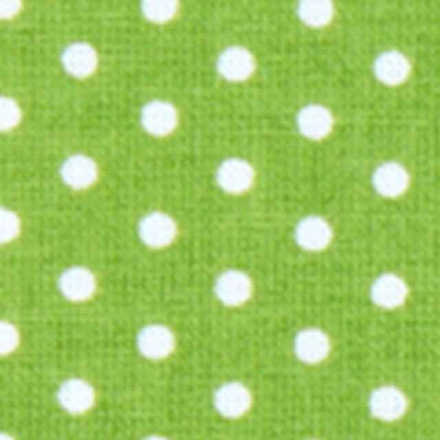 Cloth white dots on green
